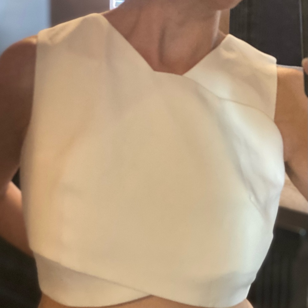 Chicwish Cream Asymmetrical Top